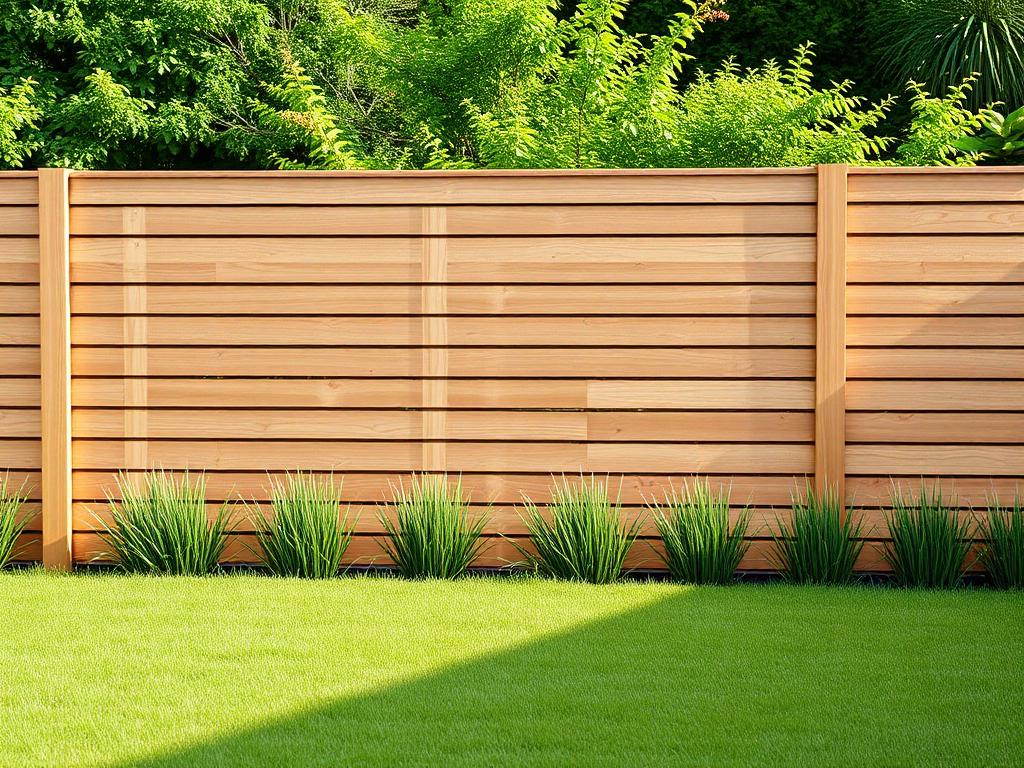 Moderner Holzsichtschutz in Koblenz – horizontale Lärchenlamellen als Sichtschutzzaun am Garten